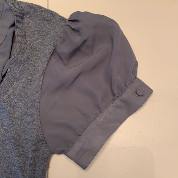 Stretchy Cotton Top with Sheer Sleeves - Picture 6 of 6